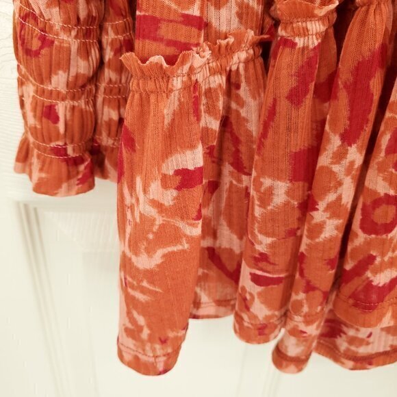 Free People Dark Romantic Tunic S Merlot Combo (Orange/Red) - Picture 9 of 16